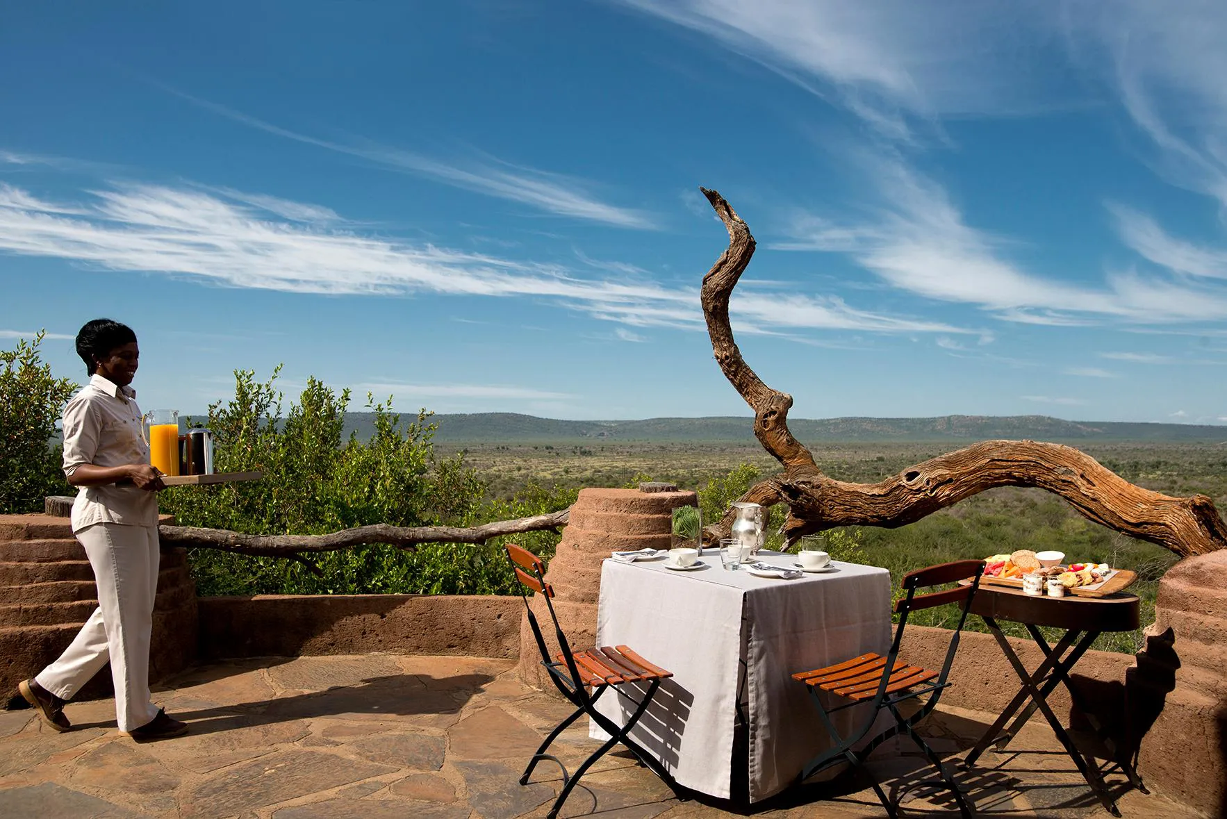 Dithaba Lodge - Breakfast setup